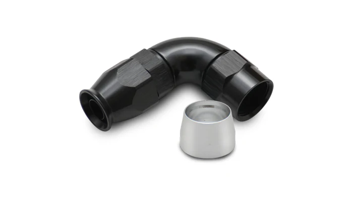 Vibrant Performance 28910 -10 Black High-Flow PTFE Hose End 90 Degree