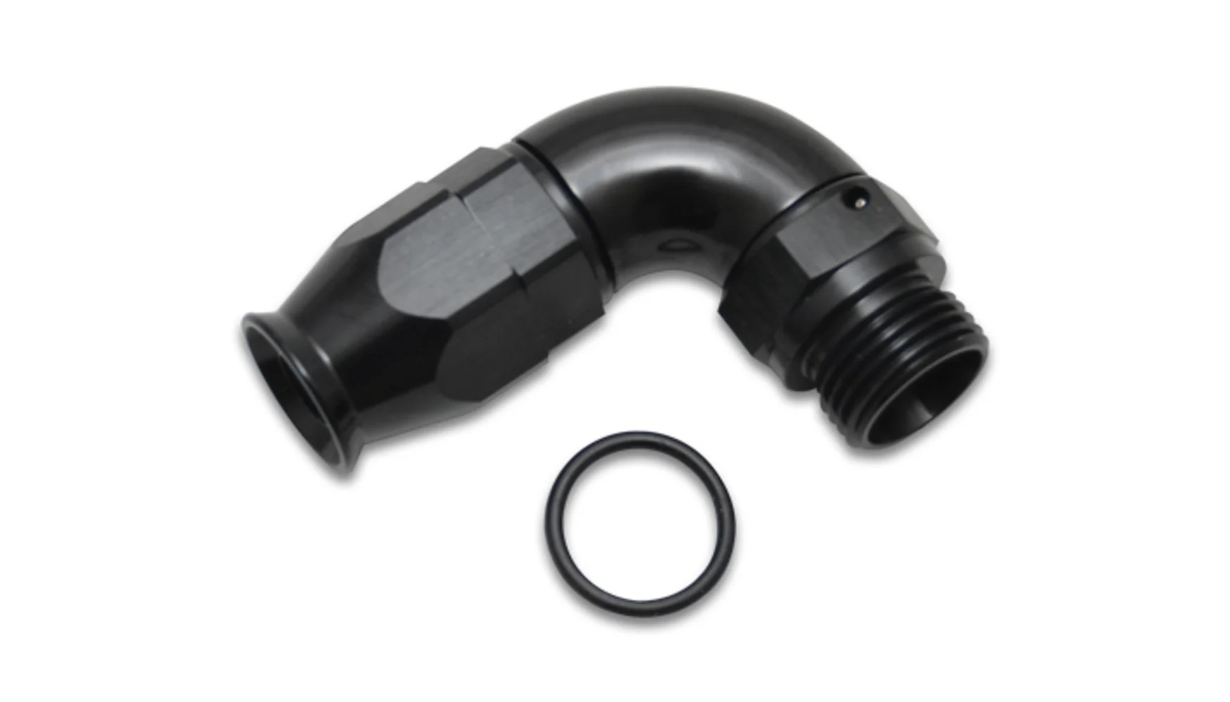 Vibrant Performance 29903 -6 to -8 Black High-Flow PTFE 90 Degree Hose End