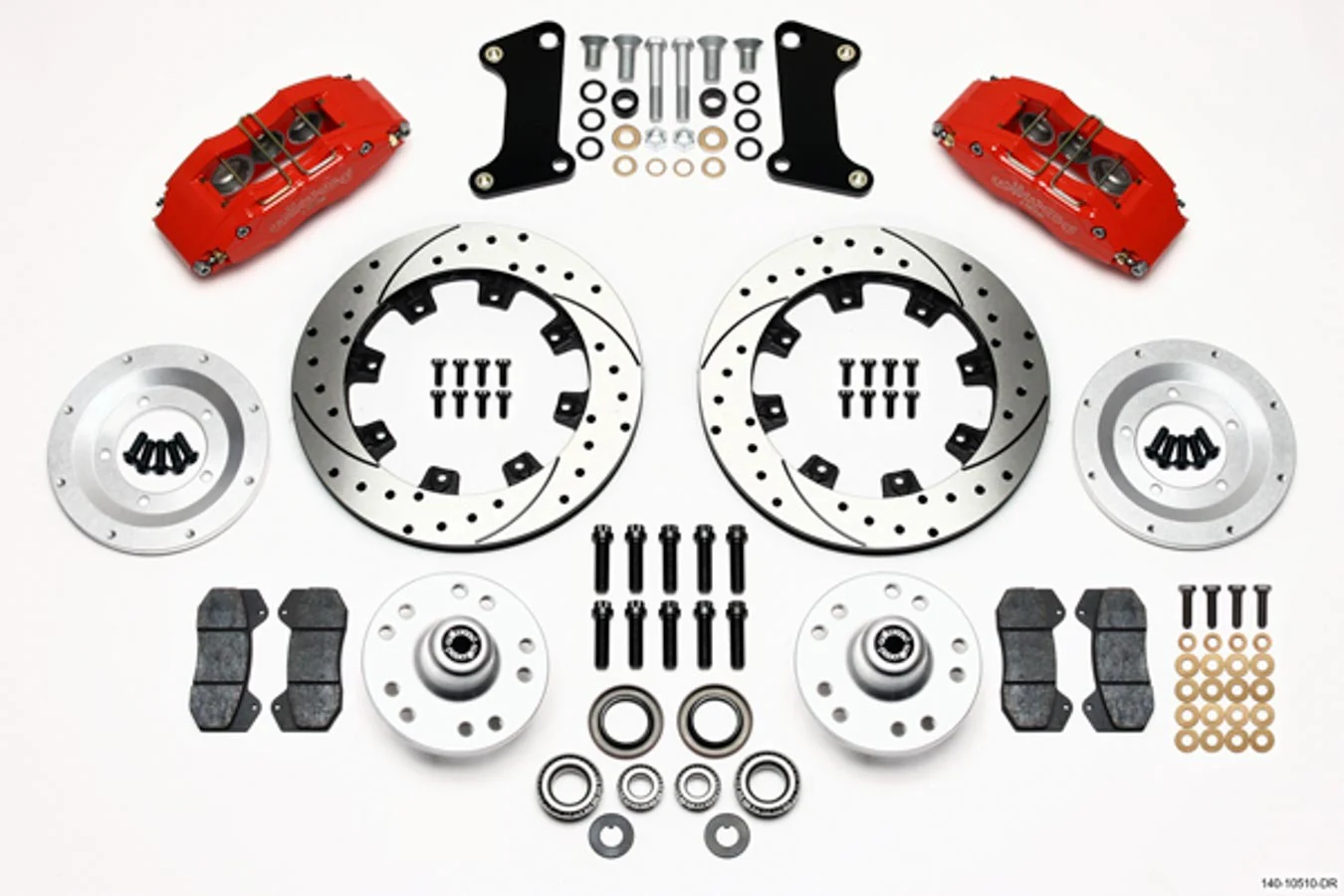 Wilwood 140-10510-DR Front Disc Brake Kit Red 67-72 Camaro Nova 12.19