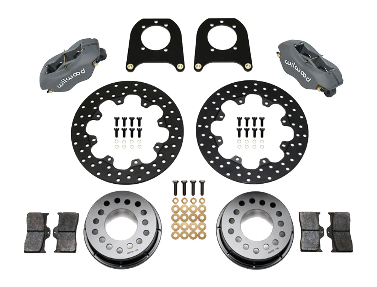 Wilwood 140-4545-BD Rear Drag Kit 12 Bolt Chevy w/C-Clip Elim.