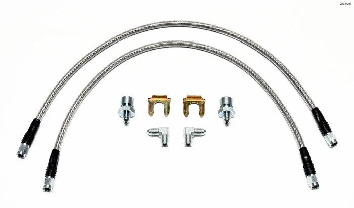 Wilwood 220-11237 Flex Brake Line Kit 22in L 3/8-24 to 90 Deg.