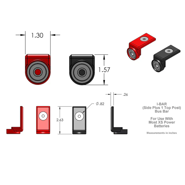 XS Power 551 I-Bar Side and Top Battery Terminal Adapters - Image 3