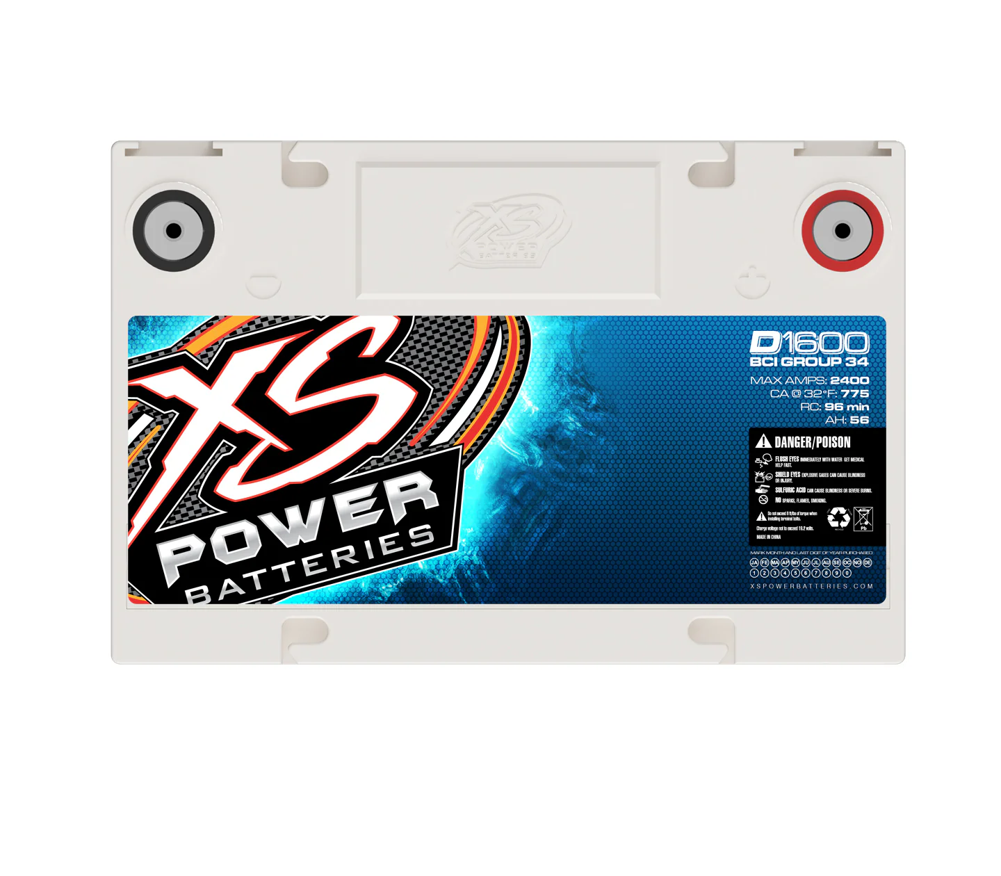 XS Power D1600 AGM Racing Battery 16 Volt - Image 4