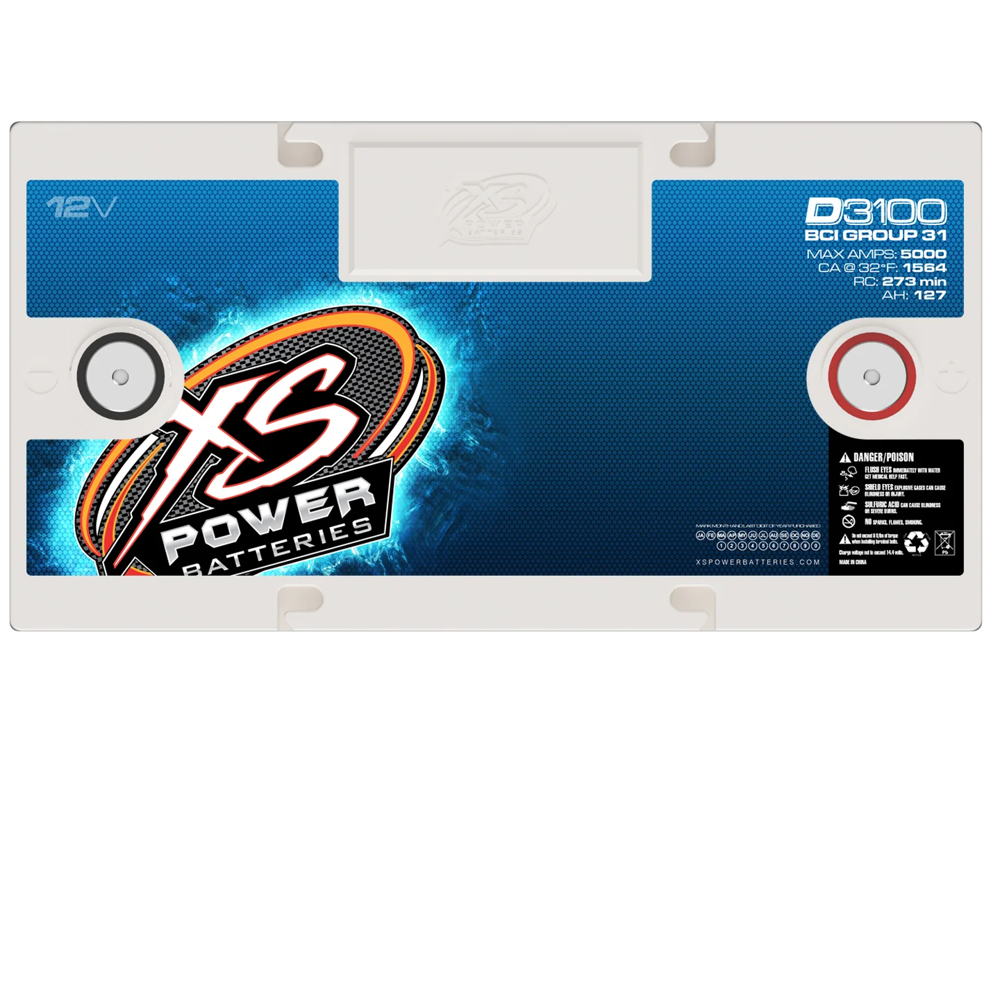 XS Power D3100 AGM Deep Cycle Battery 12 Volt - Image 4